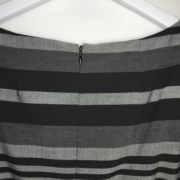 Calvin Klein Black & Grey Striped Cap Sleeve Dress - Picture 11 of 14